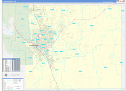 El Paso County, CO Wall Map Zip Code Basic Style 2024
